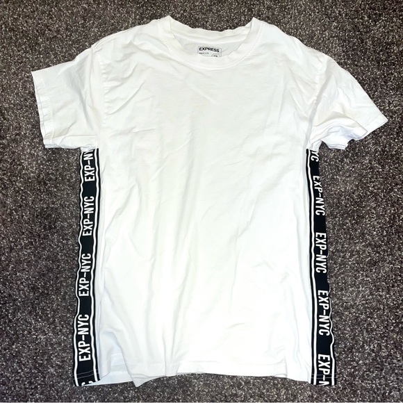 Express Other - Express White Taped T-Shirt
